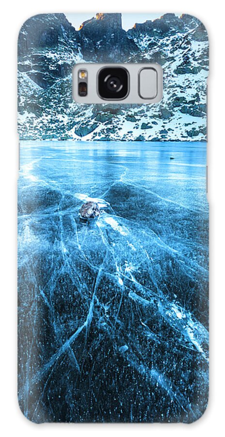 Bulgaria Galaxy Case featuring the photograph Cracks In the Ice by Evgeni Dinev