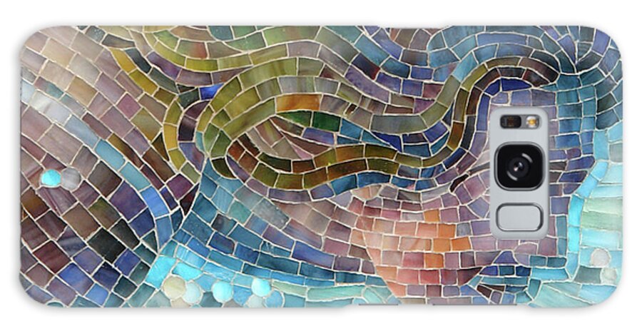 Mosaic Galaxy Case featuring the glass art Crash by Mia Tavonatti