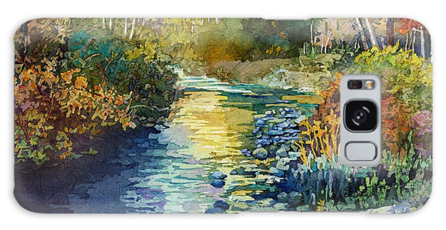 Creek Galaxy S8 Case featuring the painting Creekside Tranquility by Hailey E Herrera