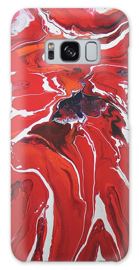 Red Galaxy Case featuring the painting Crimson Paradox 2 by Madeleine Arnett