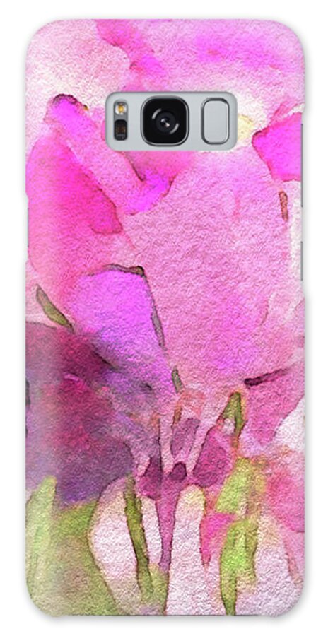 Pink Crocus Galaxy S8 Case featuring the digital art Crocus so Pink by Susan Maxwell Schmidt