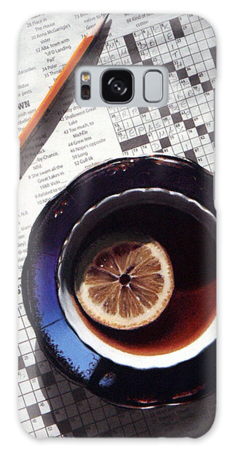 Still Life Galaxy Case featuring the painting Crossword by Dianna Ponting