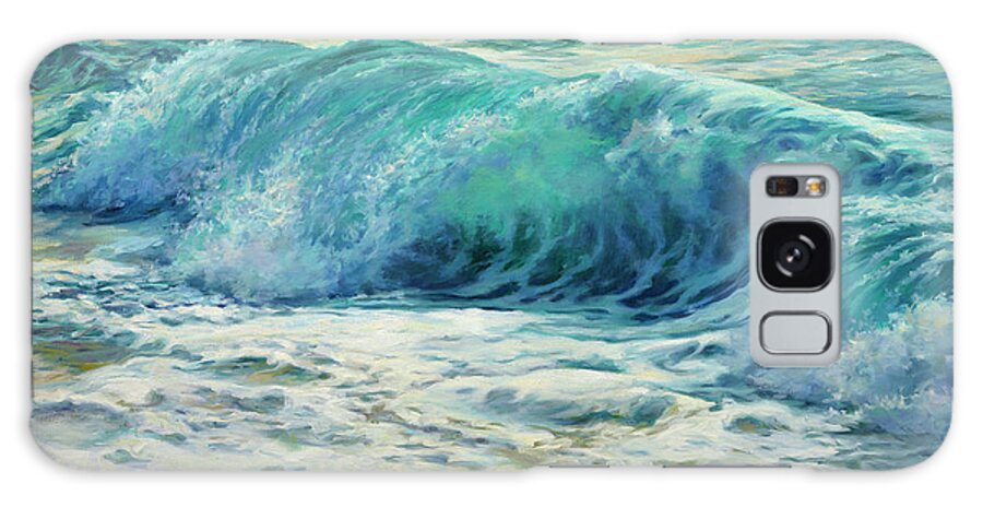 Ocean Galaxy Case featuring the painting Crystal Wave by Laurie Snow Hein