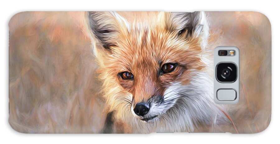 Red Fox Galaxy Case featuring the photograph Curious by Linda Villers