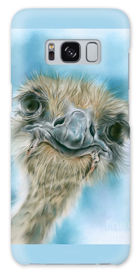 Bird Galaxy Case featuring the painting Curious Ostrich by MM Anderson