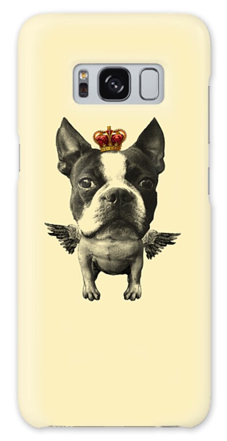 Boston Terrier Galaxy Case featuring the digital art Cute flying boston terrier by Madame Memento