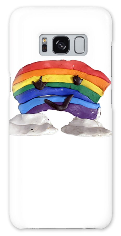 Rainbows Galaxy Case featuring the digital art Cute Kawaii Rainbow Clay by Flippin Sweet Gear
