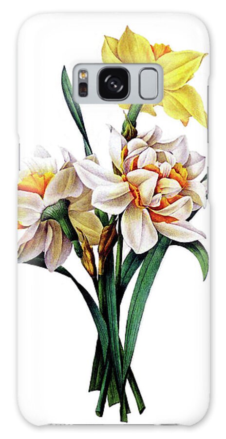 Daffodils Galaxy Case featuring the digital art Daffodils by Long Shot