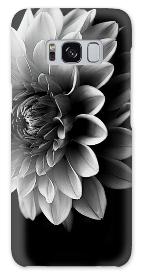 Art Galaxy Case featuring the photograph Dahlia VI Black and White by Joan Han