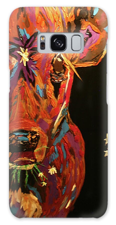 Cow Galaxy Case featuring the painting DAisy by Marilyn Quigley
