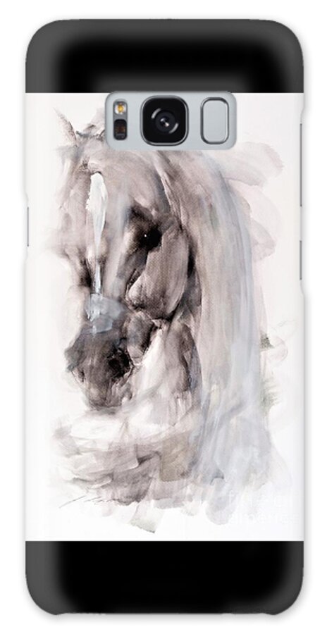 Equestrian Painting Galaxy Case featuring the painting DAN by Janette Lockett