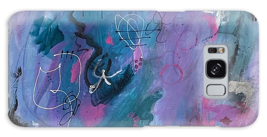 Abstract Galaxy Case featuring the painting Dance by Laura Jaffe