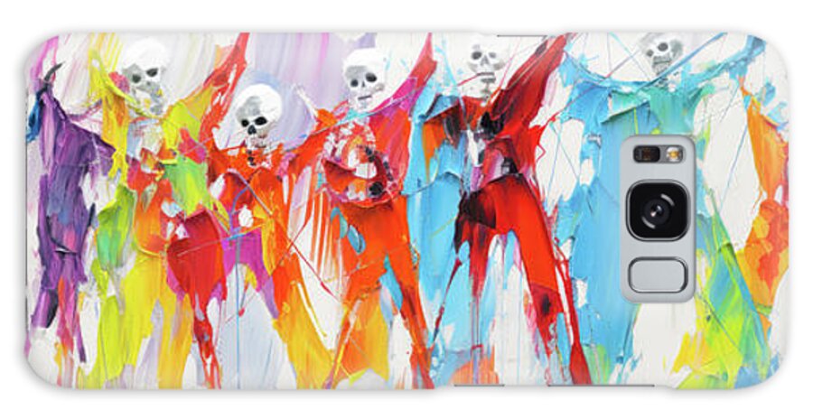 Skeletons Galaxy Case featuring the digital art Dance of the dead by Imagine ART