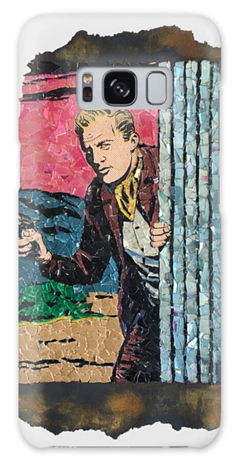 Glass Galaxy Case featuring the mixed media David Enters Cautiously by Matthew Lazure