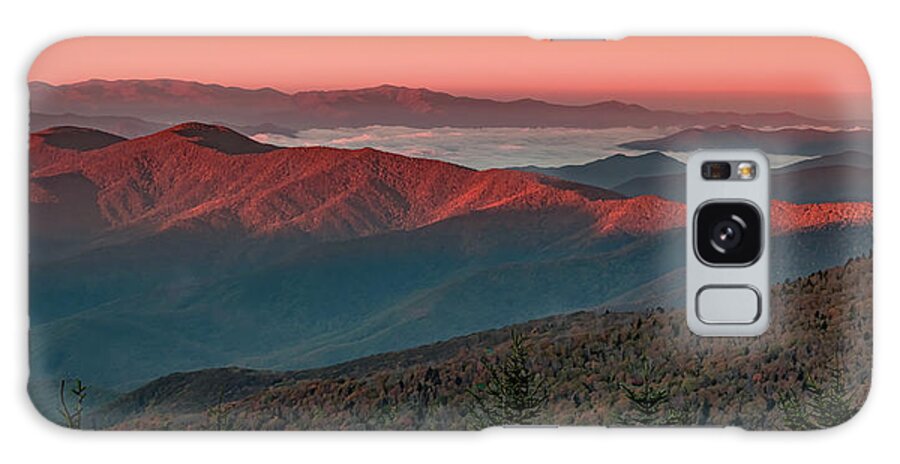 Dawn First Light Galaxy Case featuring the photograph Dawn's Early Light From Clingman's Dome by Marcy Wielfaert