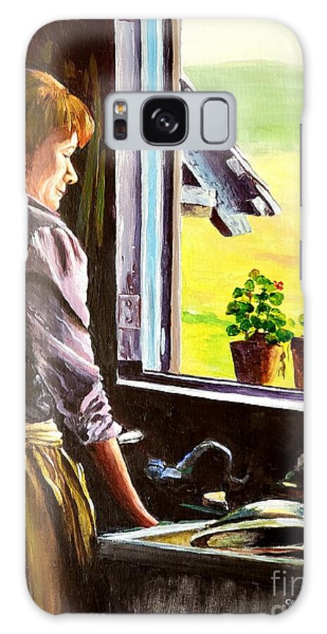 Gazing Galaxy Case featuring the painting Daydreaming by Carole Powell