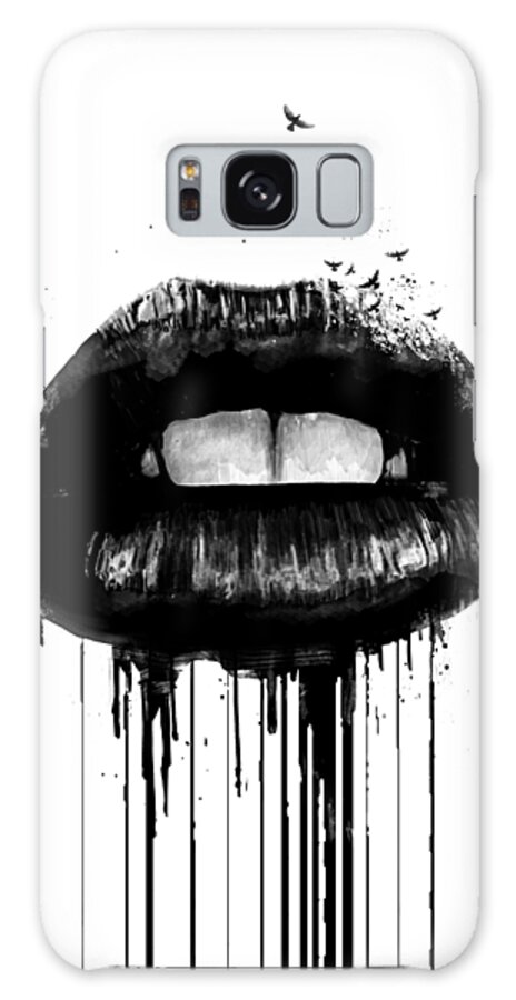 Lips Galaxy Case featuring the mixed media Dead love by Balazs Solti