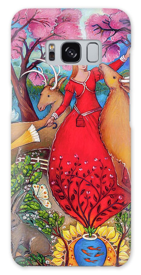 Deer Galaxy Case featuring the painting Dear One by Linda Carter Holman