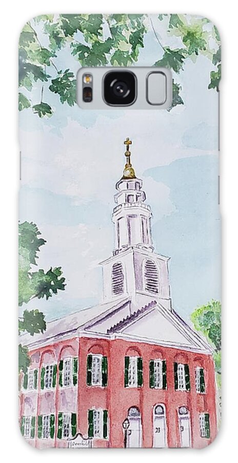 Deerfield Galaxy Case featuring the painting Deerfield Church by Claudette Carlton