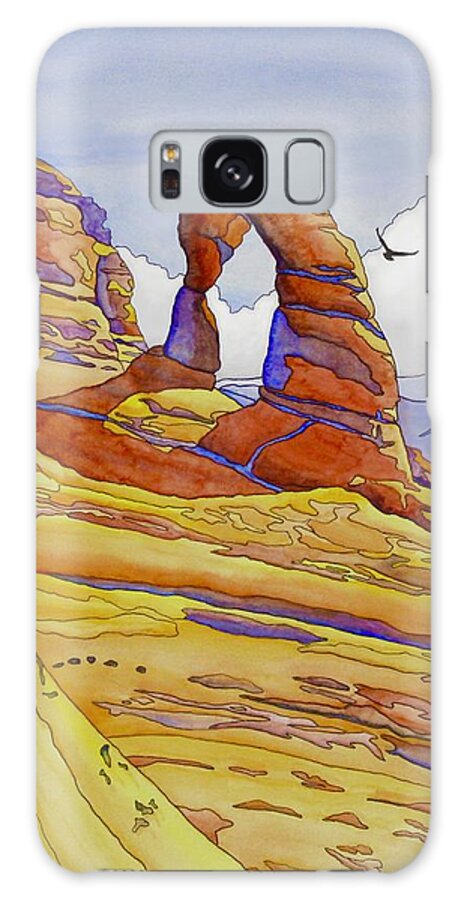 Kim Mcclinton Galaxy Case featuring the painting Delicate Arch by Kim McClinton