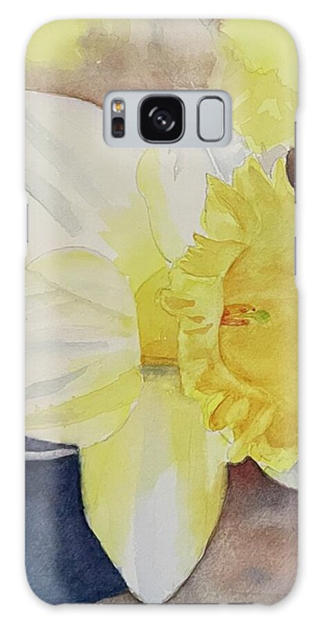 Daffodil Galaxy Case featuring the painting Delicate by Beth Fontenot