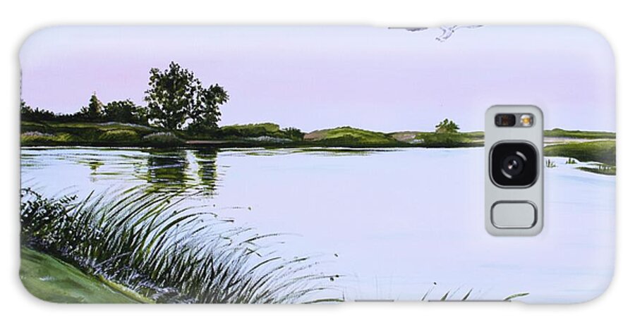 Landscape Galaxy Case featuring the painting Delta at Dusk by Elizabeth Robinette Tyndall