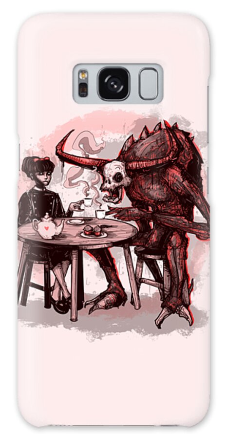 Demon Galaxy Case featuring the drawing Demons For Breakfast by Ludwig Van Bacon