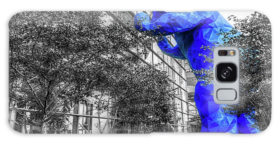 Denver Blue Bear Galaxy Case featuring the photograph Denver Big Blue Bear Panorama - Colorado Convention Center by Gregory Ballos