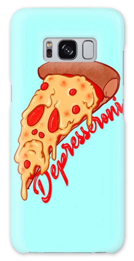 Pizza Galaxy Case featuring the drawing Depresseroni by Ludwig Van Bacon