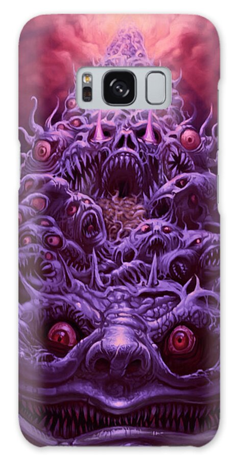 Mind Rape Art Galaxy Case featuring the painting Descent into Madness by Mark Cooper