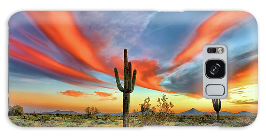 Sunset Galaxy Case featuring the photograph Desert Sunset by Bob Falcone