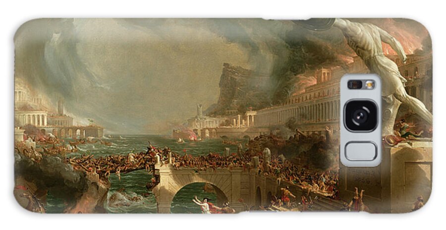 Thomas Cole Galaxy Case featuring the painting Destruction, The Course of Empire by Thomas Cole