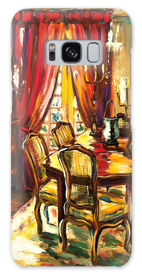 Painting Galaxy Case featuring the painting Dining in Red by Sherrell Rodgers