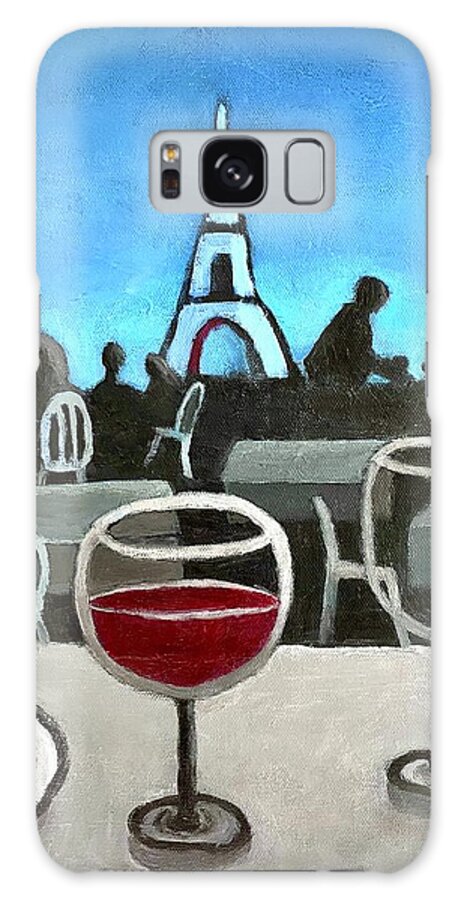 Trocadero Galaxy Case featuring the painting Dinner at Trocadero by Victoria Lakes