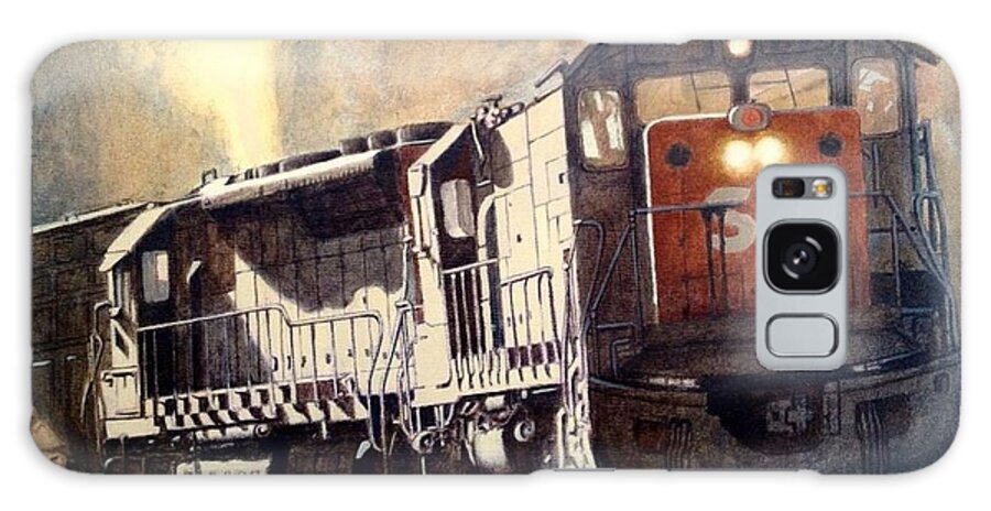 Train Galaxy Case featuring the painting Dirty Work by Steven Knotts