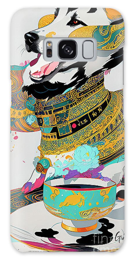 Digital Art Galaxy Case featuring the digital art Dog Royalty Ginette In Wonderland Decorative Art by Ginette Callaway