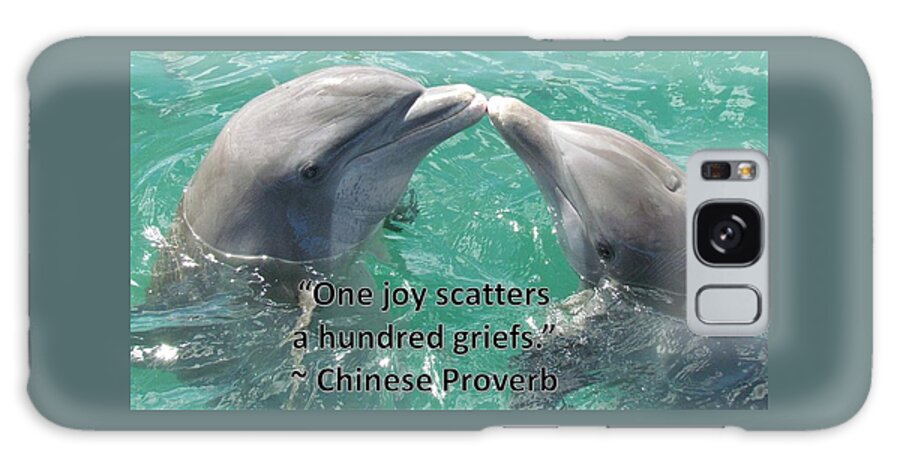 Dolphins Galaxy Case featuring the photograph Dolphins Bring Joy by Nancy Ayanna Wyatt