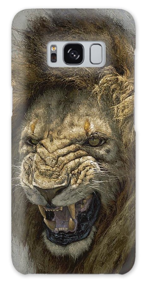Lion Galaxy Case featuring the painting Dominion by Greg Beecham