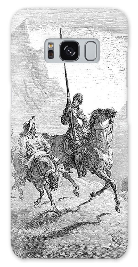 Don Quixote Galaxy Case featuring the digital art Don Quixote and Sancho Panza by Long Shot
