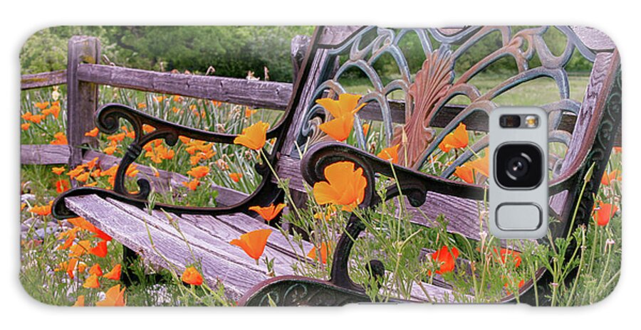 California Poppies Galaxy Case featuring the photograph Don't Sit on the Poppies by Sally Bauer