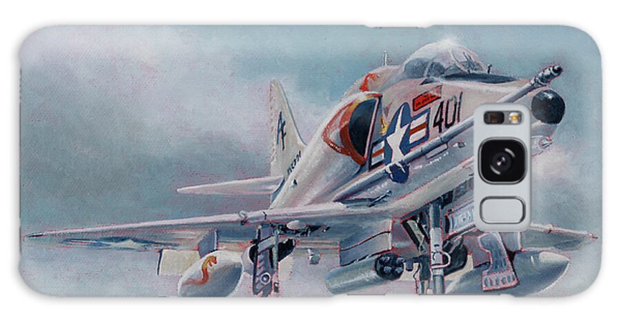 Aviator Galaxy Case featuring the painting Douglas A-4 Skyhawk by Douglas Castleman