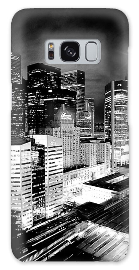 Toronto Galaxy Case featuring the photograph Downtown Toronto Canada Photo 184 Black and white by Lucie Dumas