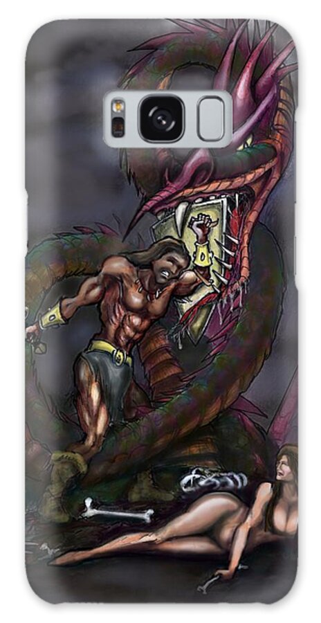 Dragon Galaxy Case featuring the painting Dragonslayer by Kevin Middleton