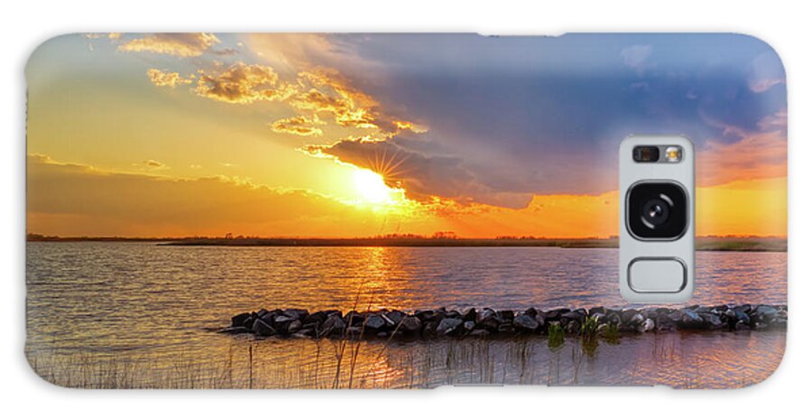 Back Bay Galaxy Case featuring the photograph Dramatic Back Bay Sunset by Donna Twiford