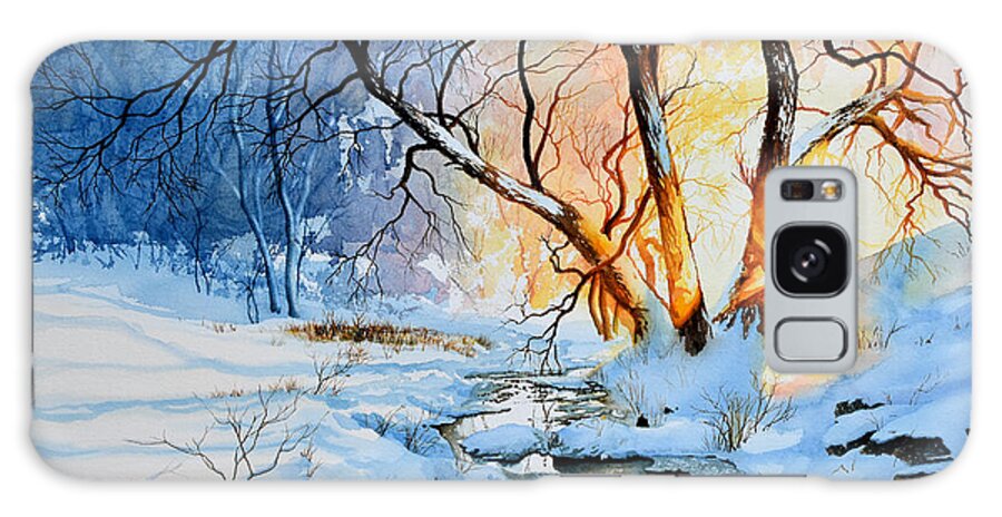 Winter Landscape Galaxy Case featuring the painting Drawn To The Sun by Hanne Lore Koehler