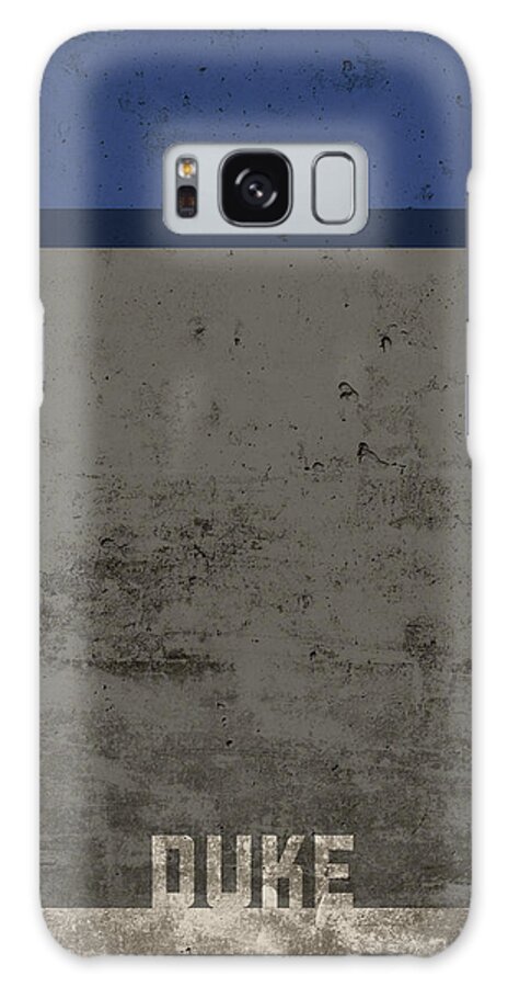 Duke Galaxy Case featuring the photograph Duke Team Colors College University Distressed Series by Design Turnpike