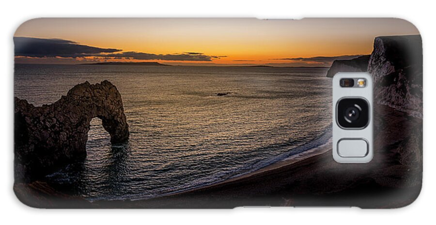 Durdle Galaxy Case featuring the photograph Durdle Door Sunset by Chris Boulton