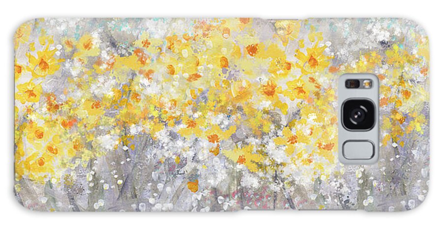 Flowers Galaxy Case featuring the painting Dusty Miller Landscape- Art by Linda Woods by Linda Woods