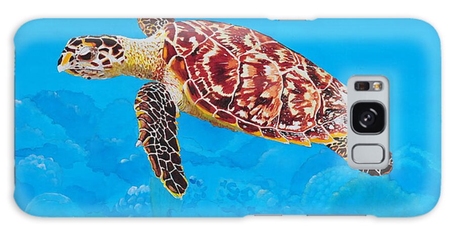 Turtle Galaxy Case featuring the painting Ea Hawksbill Turtle by John W Walker