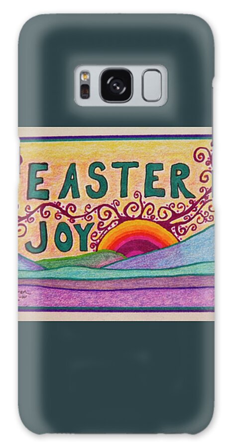 Easter Galaxy Case featuring the drawing Easter Joy by Karen Nice-Webb
